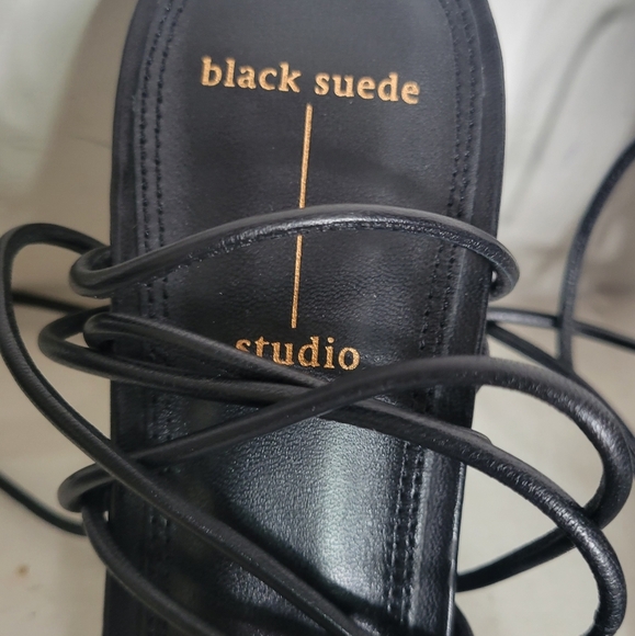 BLACK SUEDE STUDIO Leandra Lace Up Leather Sandals SZ 41 - Picture 3 of 8
